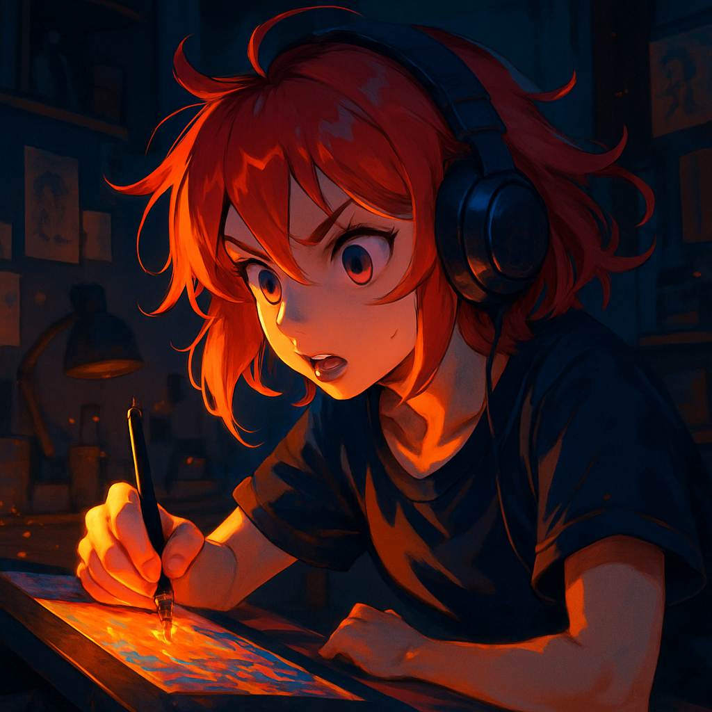 illustration of playful anime styled personal indie game illustrator named (4)